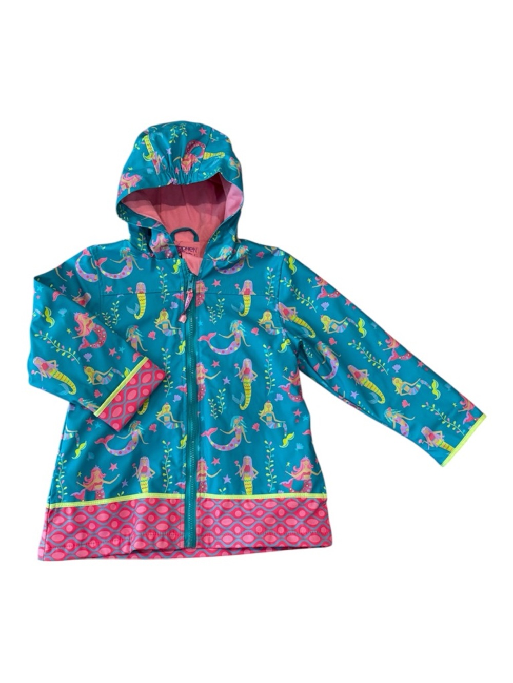 Stephen Joseph Mermaid Raincoat Blue & Pink